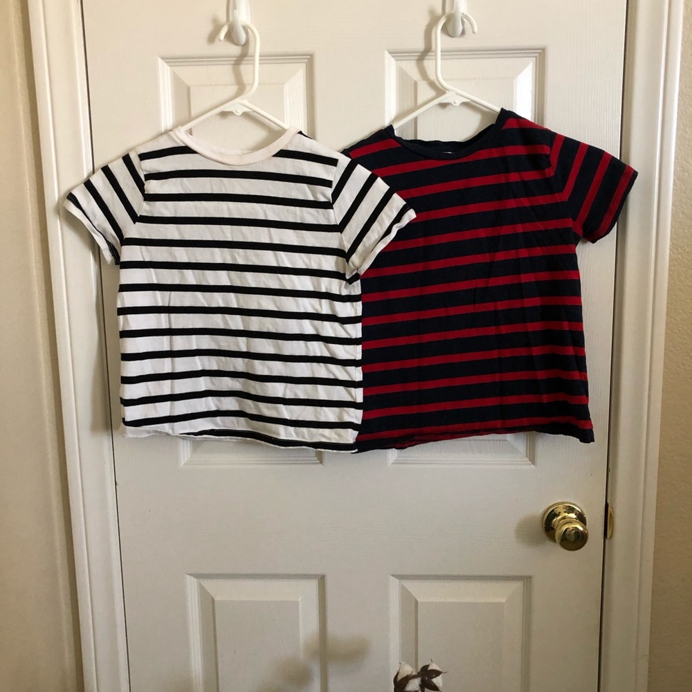 Forever 21 (Girls) striped crop tops
